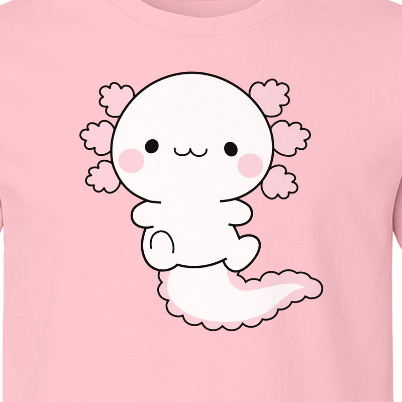 Axolotl T-Shirt, Cute Cartoon Amphibian Graphic for Animal Lovers and Kawaii Fans
