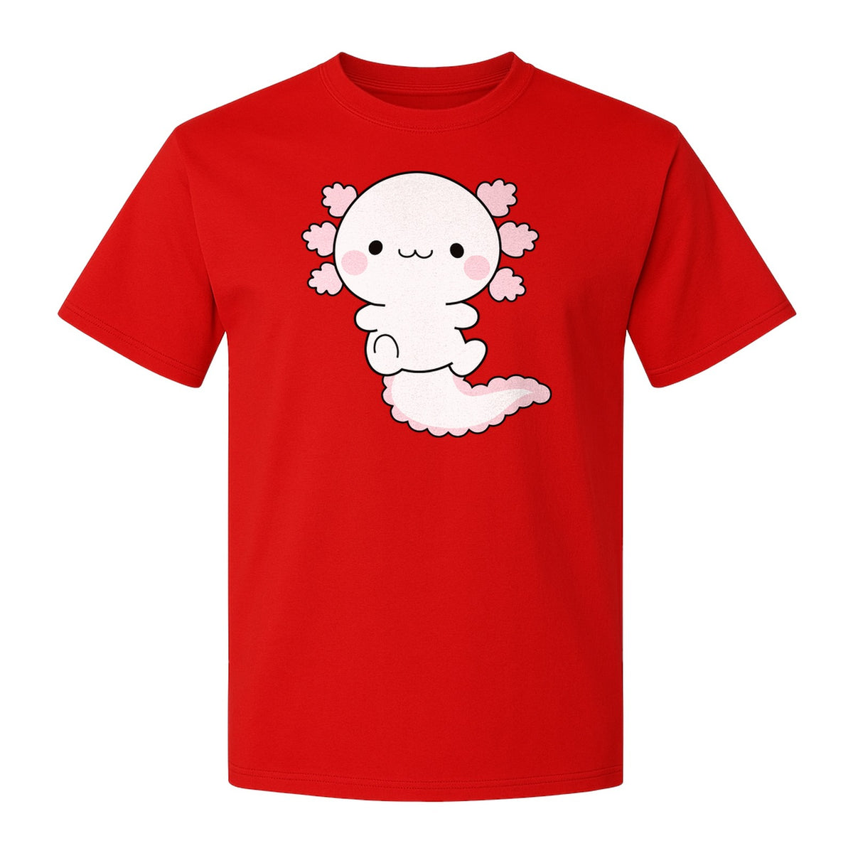 Axolotl T-Shirt, Cute Cartoon Amphibian Graphic for Animal Lovers and Kawaii Fans