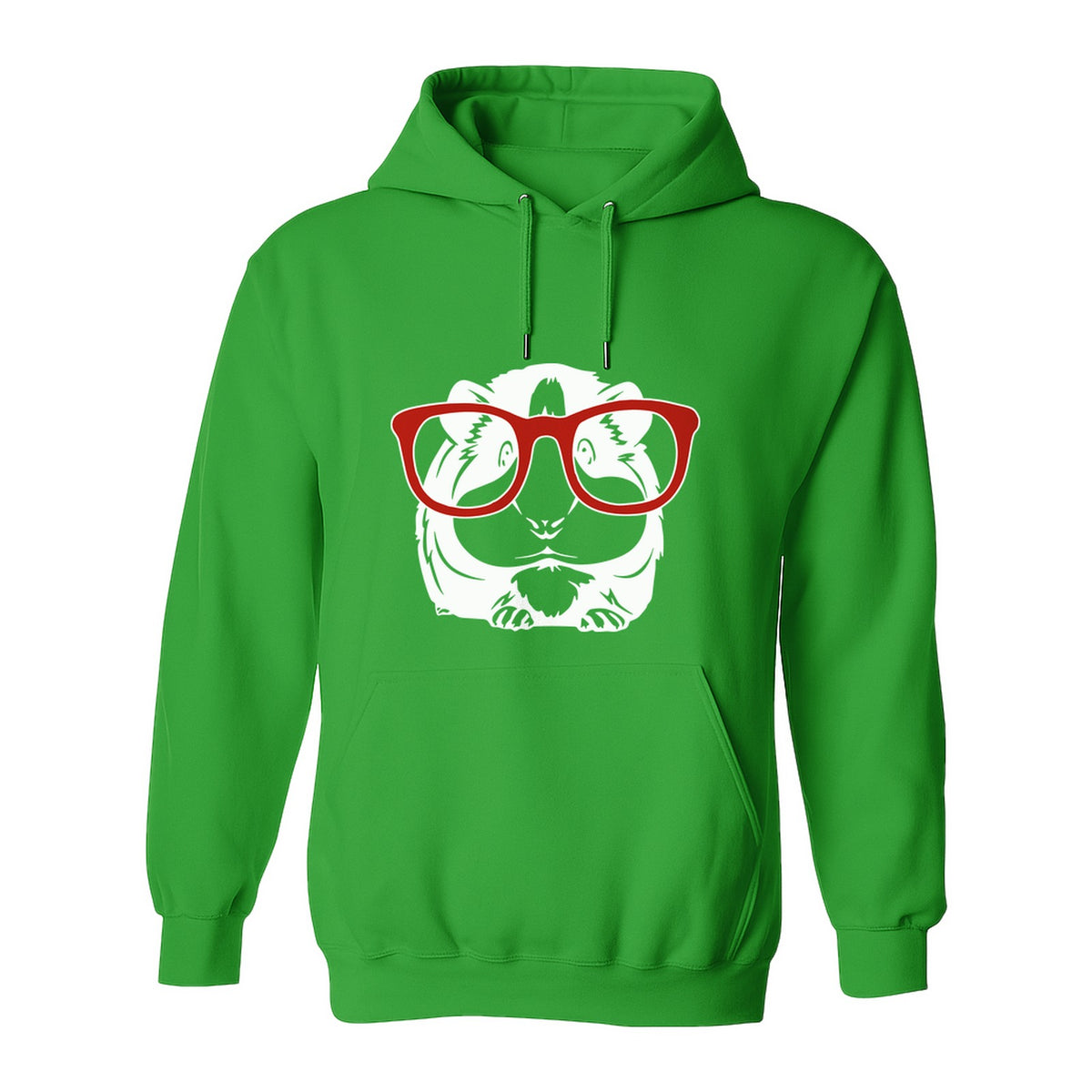 Guinea Pig Hoodie with Glasses, Funny Fluffy Animal Pullover for Pet Owners and Adult Birthdays