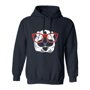 Guinea Pig Hoodie with Glasses, Funny Fluffy Animal Pullover for Pet Owners and Adult Birthdays