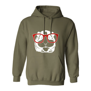 Guinea Pig Hoodie with Glasses, Funny Fluffy Animal Pullover for Pet Owners and Adult Birthdays