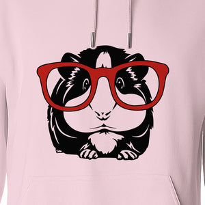 Guinea Pig Hoodie with Glasses, Funny Fluffy Animal Pullover for Pet Owners and Adult Birthdays