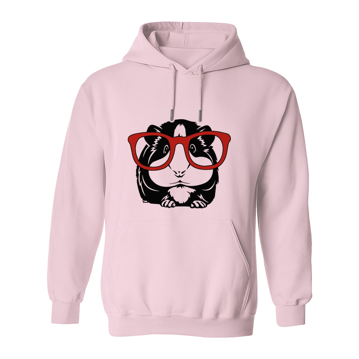 Guinea Pig Hoodie with Glasses, Funny Fluffy Animal Pullover for Pet Owners and Adult Birthdays