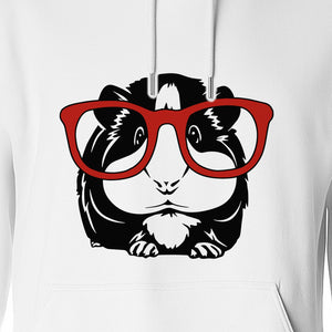 Guinea Pig Hoodie with Glasses, Funny Fluffy Animal Pullover for Pet Owners and Adult Birthdays