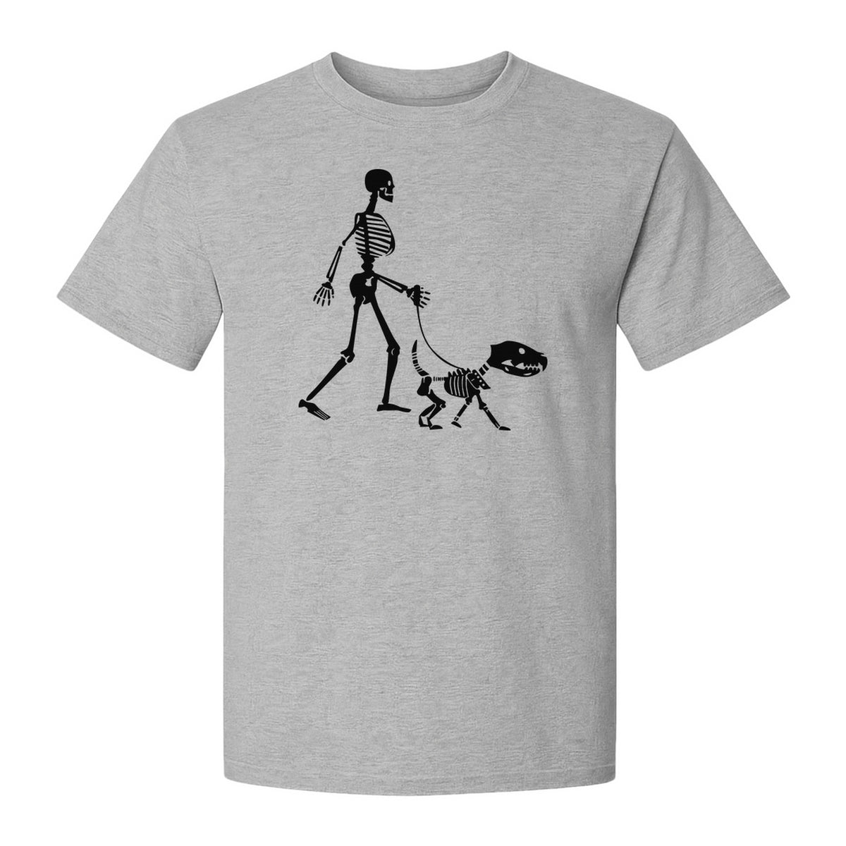 Skeleton Dog T-Shirt, Walker with Canine Bones Halloween Graphic for Pet Owners