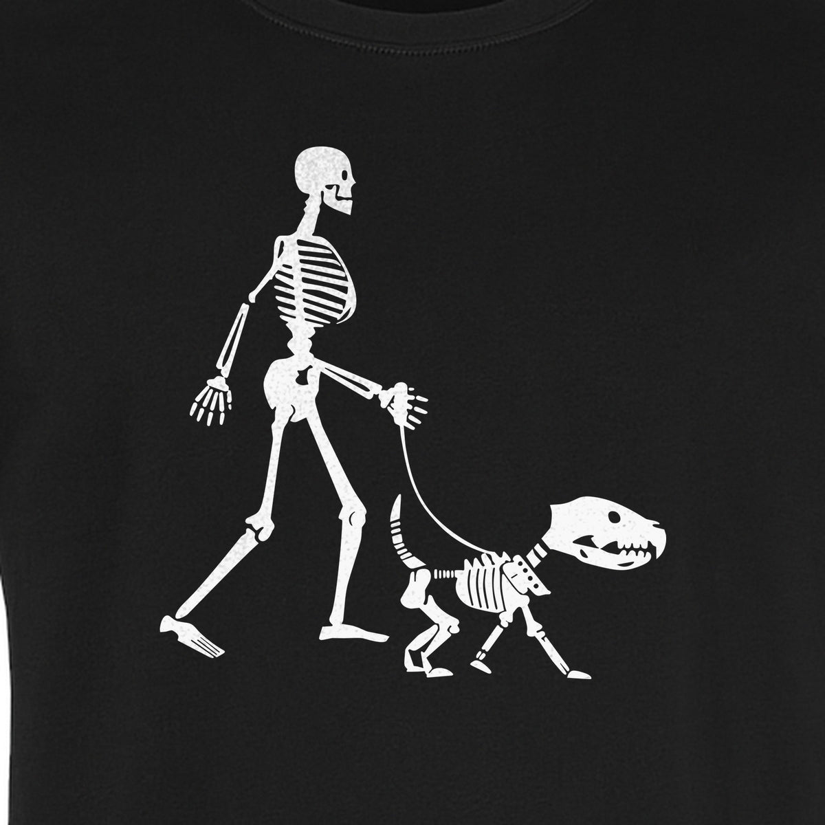 Skeleton Dog T-Shirt, Walker with Canine Bones Halloween Graphic for Pet Owners