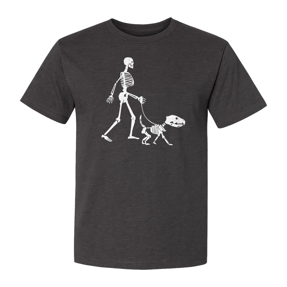Skeleton Dog T-Shirt, Walker with Canine Bones Halloween Graphic for Pet Owners