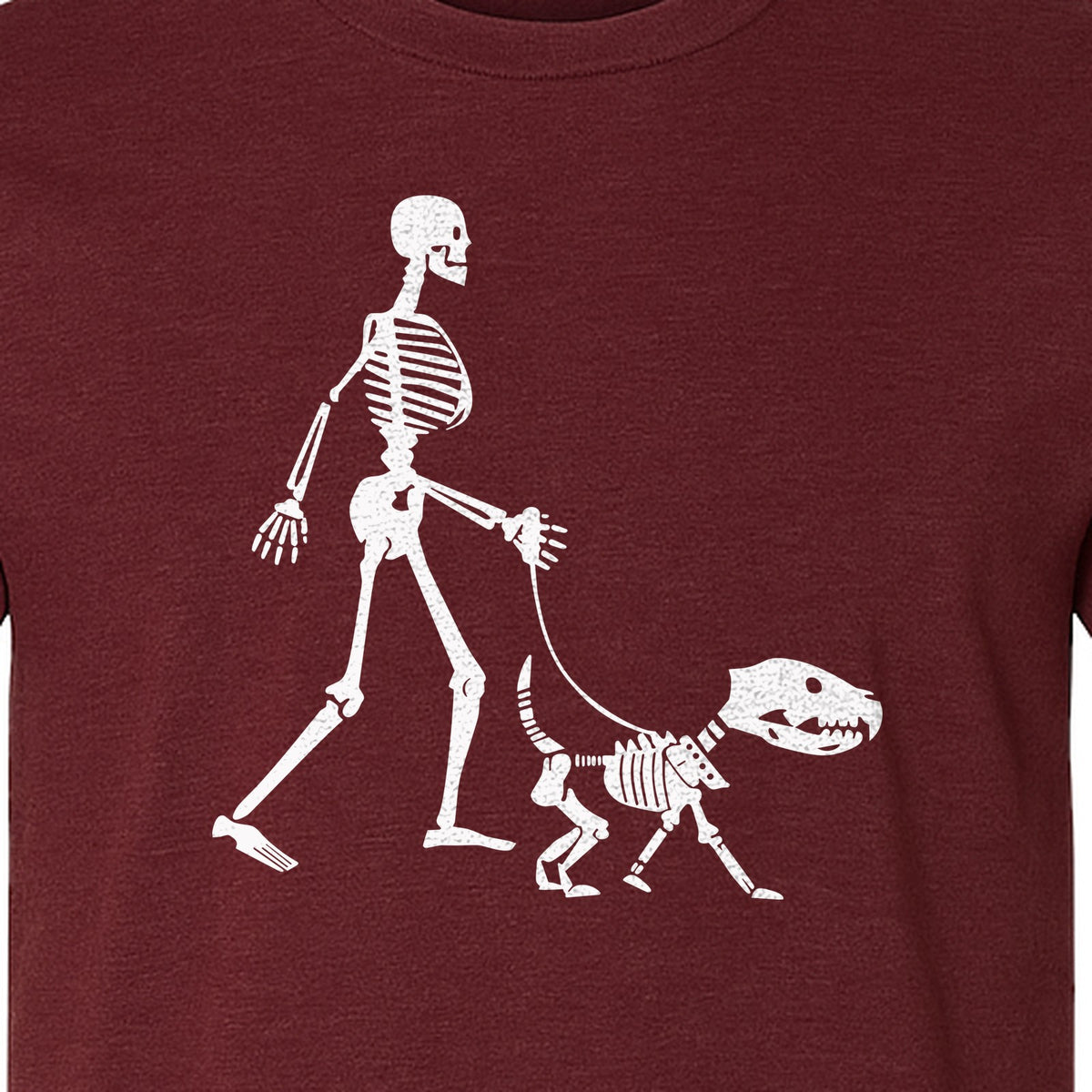 Skeleton Dog T-Shirt, Walker with Canine Bones Halloween Graphic for Pet Owners