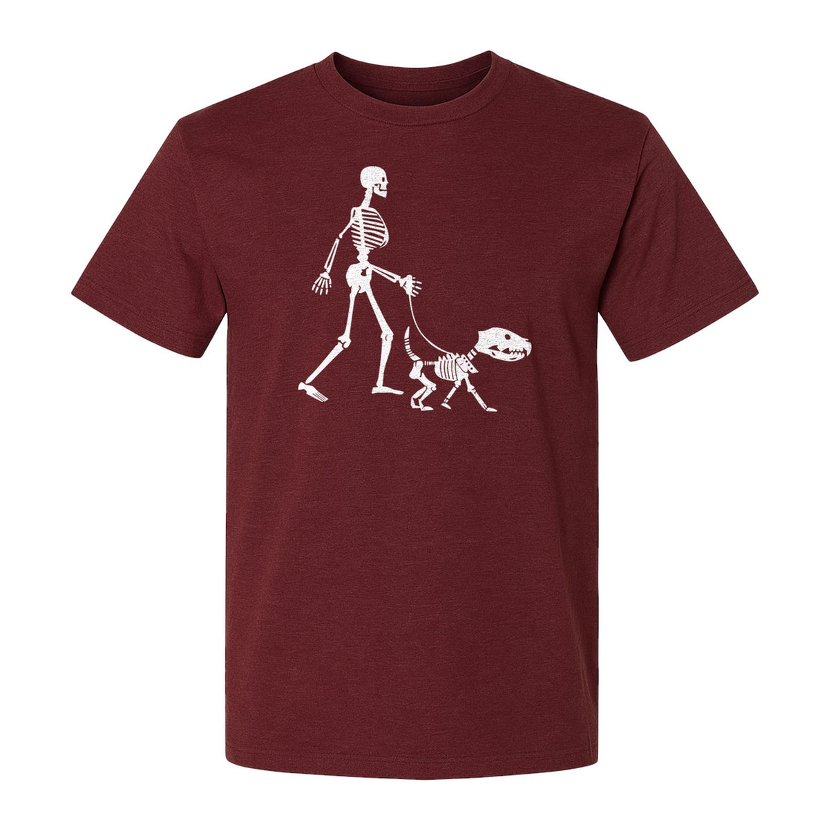 Skeleton Dog T-Shirt, Walker with Canine Bones Halloween Graphic for Pet Owners