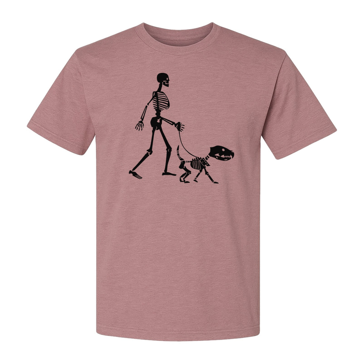 Skeleton Dog T-Shirt, Walker with Canine Bones Halloween Graphic for Pet Owners