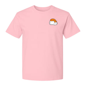 Sushi Cat T-Shirt, Kawaii Cartoon Left Chest Graphic for Japanese Food Lovers and Foodie Gifts