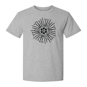 Surgical Tech T-Shirt, White Instrument Circle Design for Operating Room Technologists