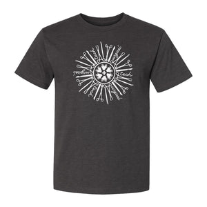 Surgical Tech T-Shirt, White Instrument Circle Design for Operating Room Technologists