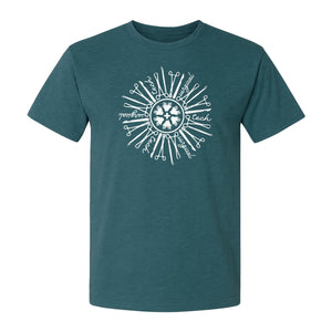 Surgical Tech T-Shirt, White Instrument Circle Design for Operating Room Technologists