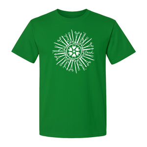 Surgical Tech T-Shirt, White Instrument Circle Design for Operating Room Technologists