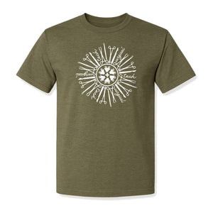 Surgical Tech T-Shirt, White Instrument Circle Design for Operating Room Technologists