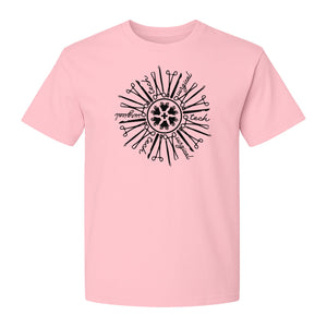 Surgical Tech T-Shirt, White Instrument Circle Design for Operating Room Technologists