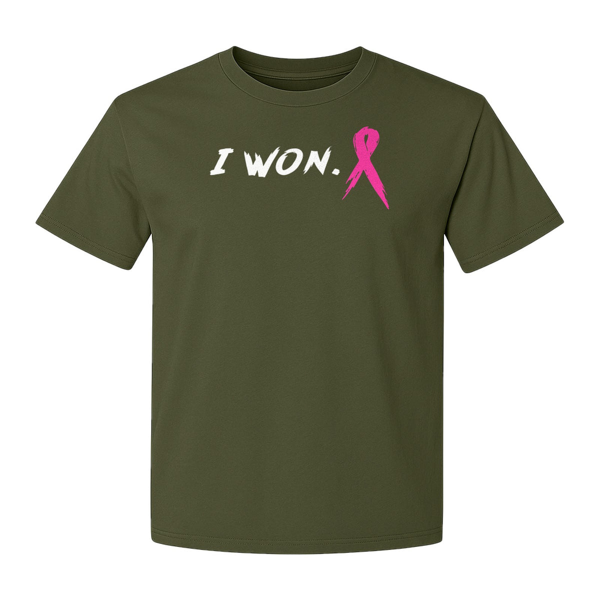 Breast Cancer Awareness T-Shirt, I Won Pink Ribbon Survivor Support Design for Women and Men
