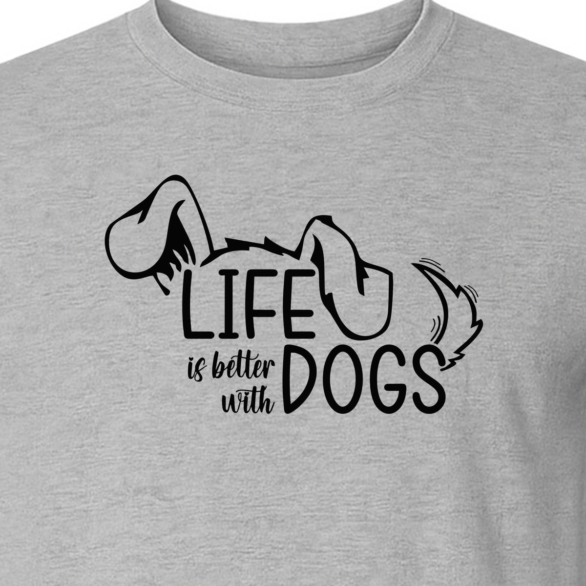 Life Is Better With Dogs T-Shirt, Paw Print Graphic for Pet Owners and Puppy Parents