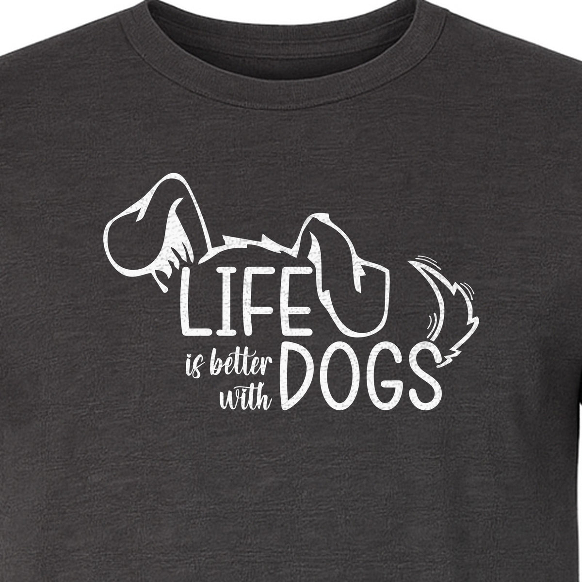 Life Is Better With Dogs T-Shirt, Paw Print Graphic for Pet Owners and Puppy Parents