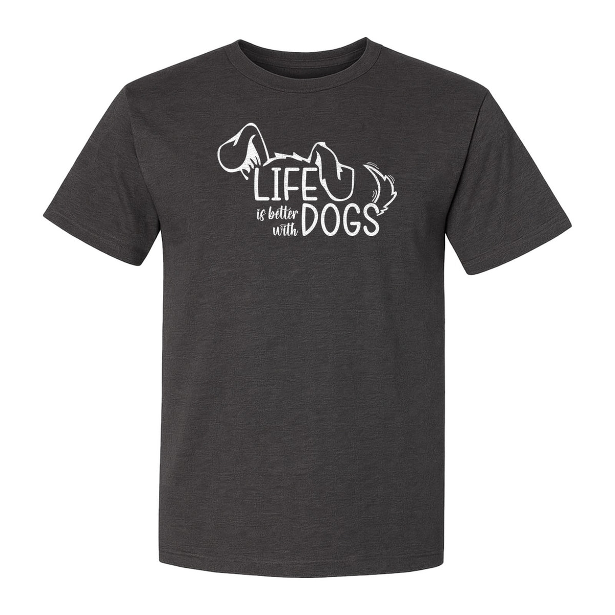 Life Is Better With Dogs T-Shirt, Paw Print Graphic for Pet Owners and Puppy Parents