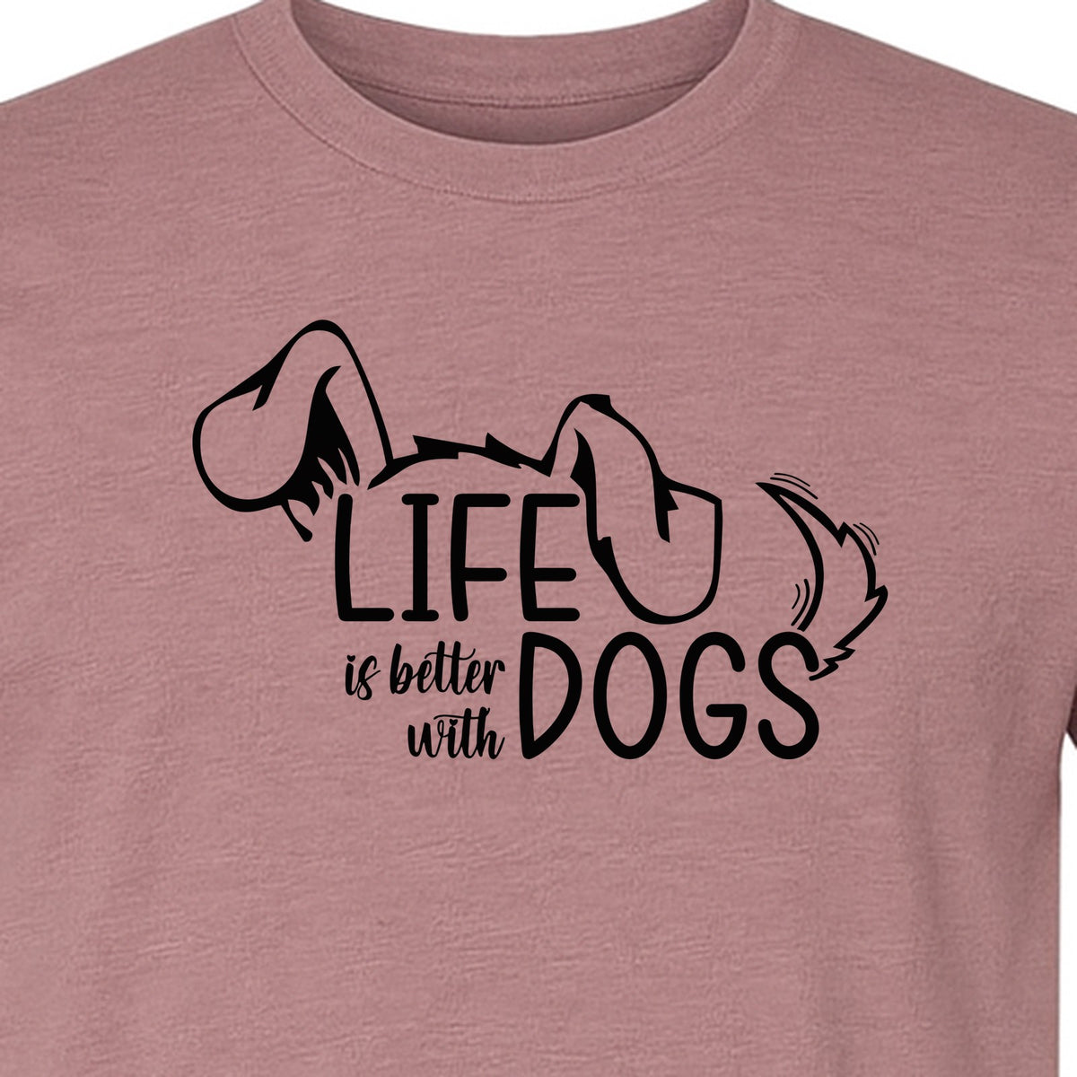 Life Is Better With Dogs T-Shirt, Paw Print Graphic for Pet Owners and Puppy Parents