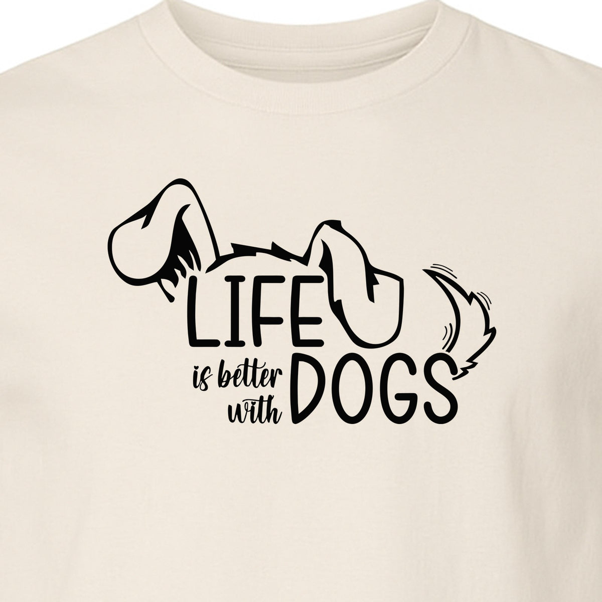 Life Is Better With Dogs T-Shirt, Paw Print Graphic for Pet Owners and Puppy Parents