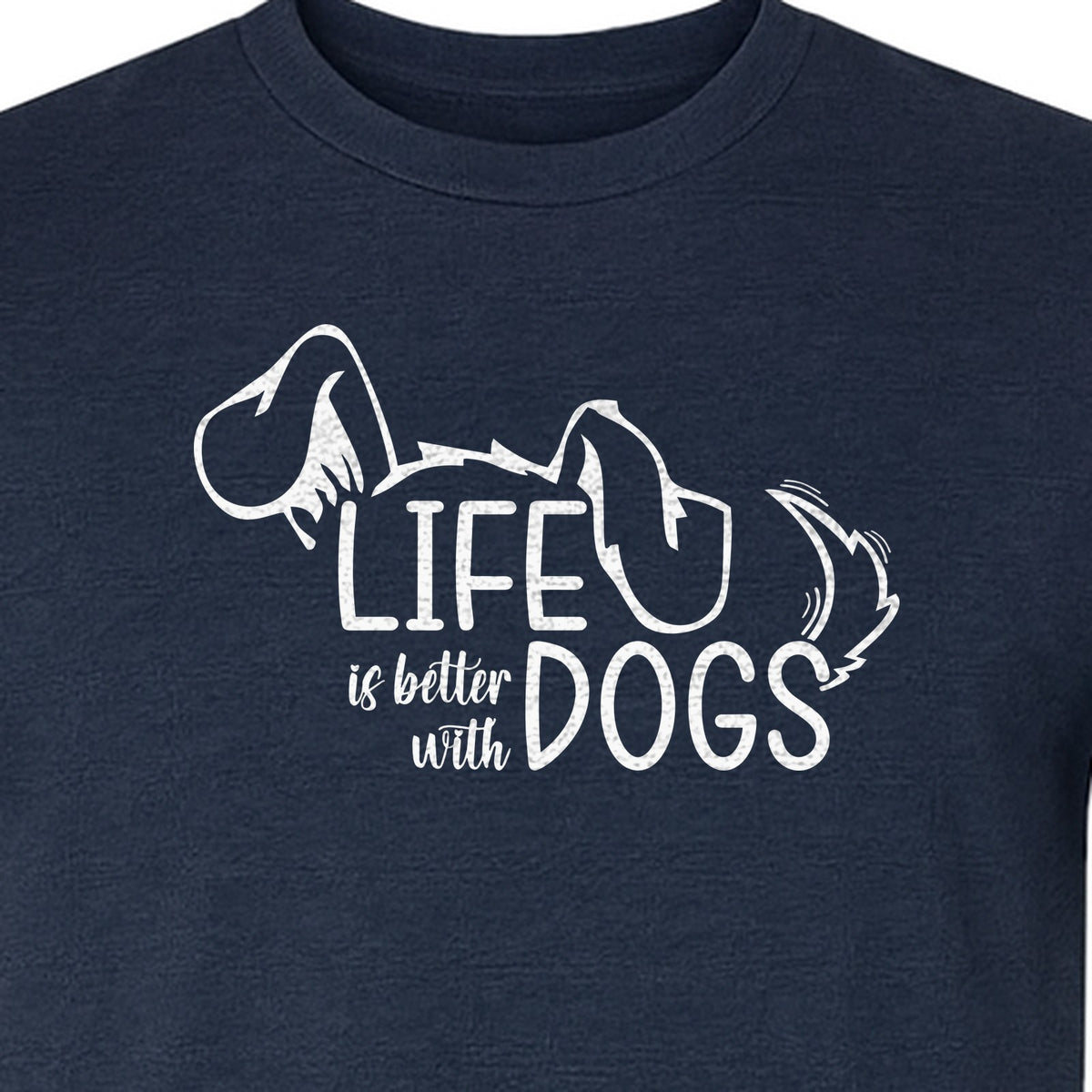 Life Is Better With Dogs T-Shirt, Paw Print Graphic for Pet Owners and Puppy Parents