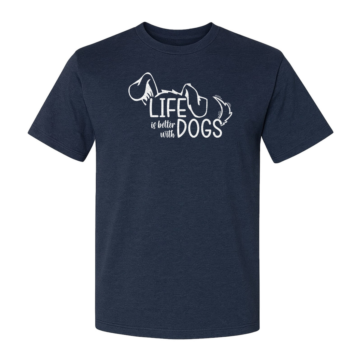 Life Is Better With Dogs T-Shirt, Paw Print Graphic for Pet Owners and Puppy Parents