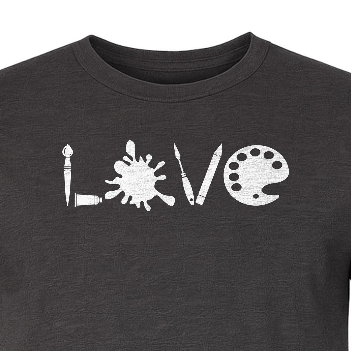 Artist T-Shirt, Love Palette and Paintbrush Graphic for Art Teachers and Painters