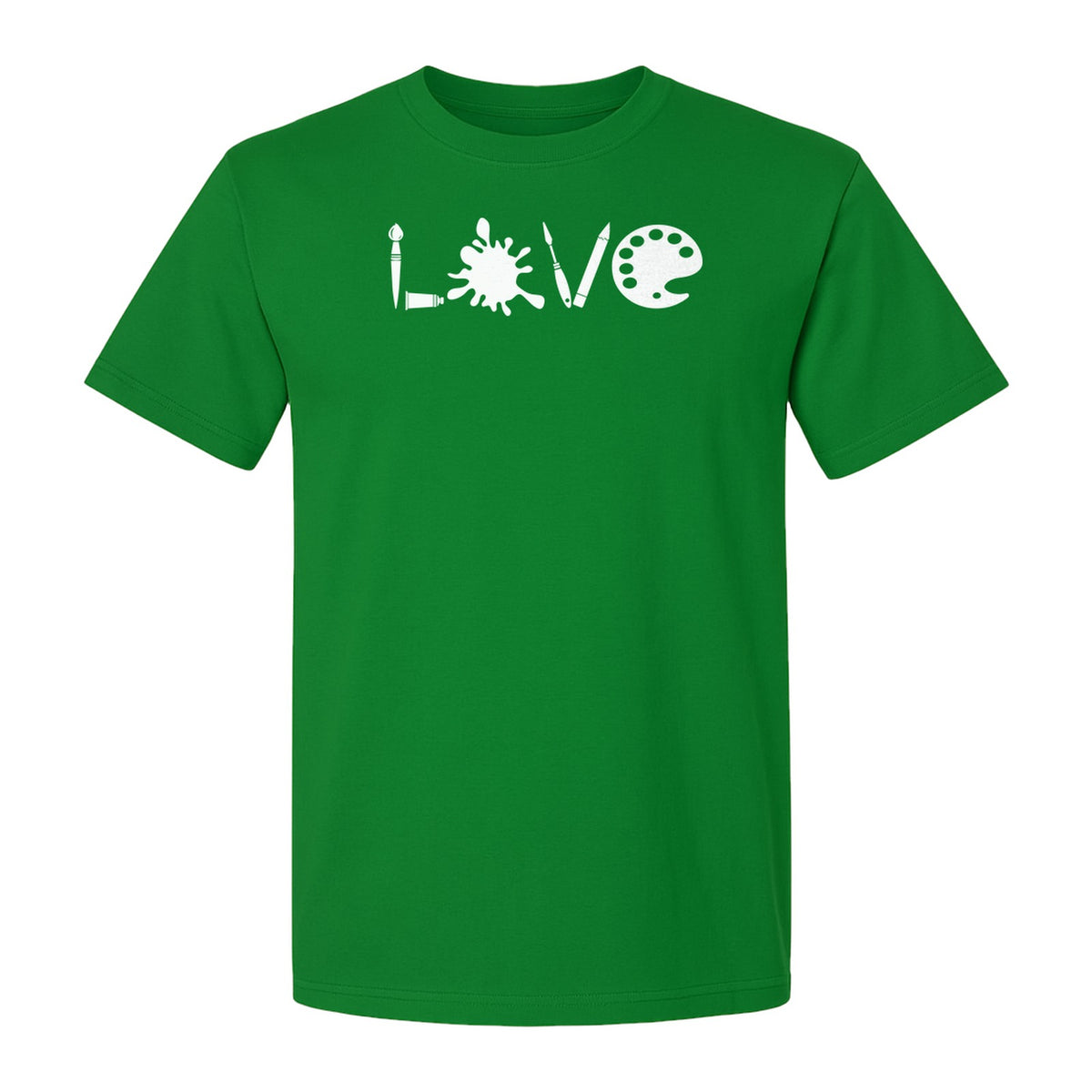 Artist T-Shirt, Love Palette and Paintbrush Graphic for Art Teachers and Painters