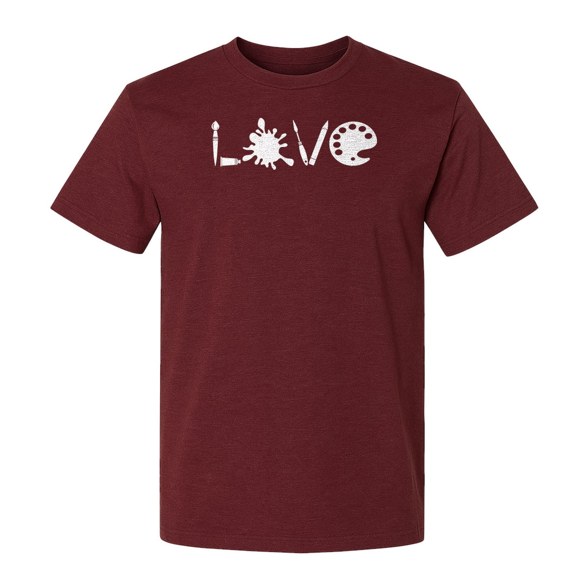 Artist T-Shirt, Love Palette and Paintbrush Graphic for Art Teachers and Painters