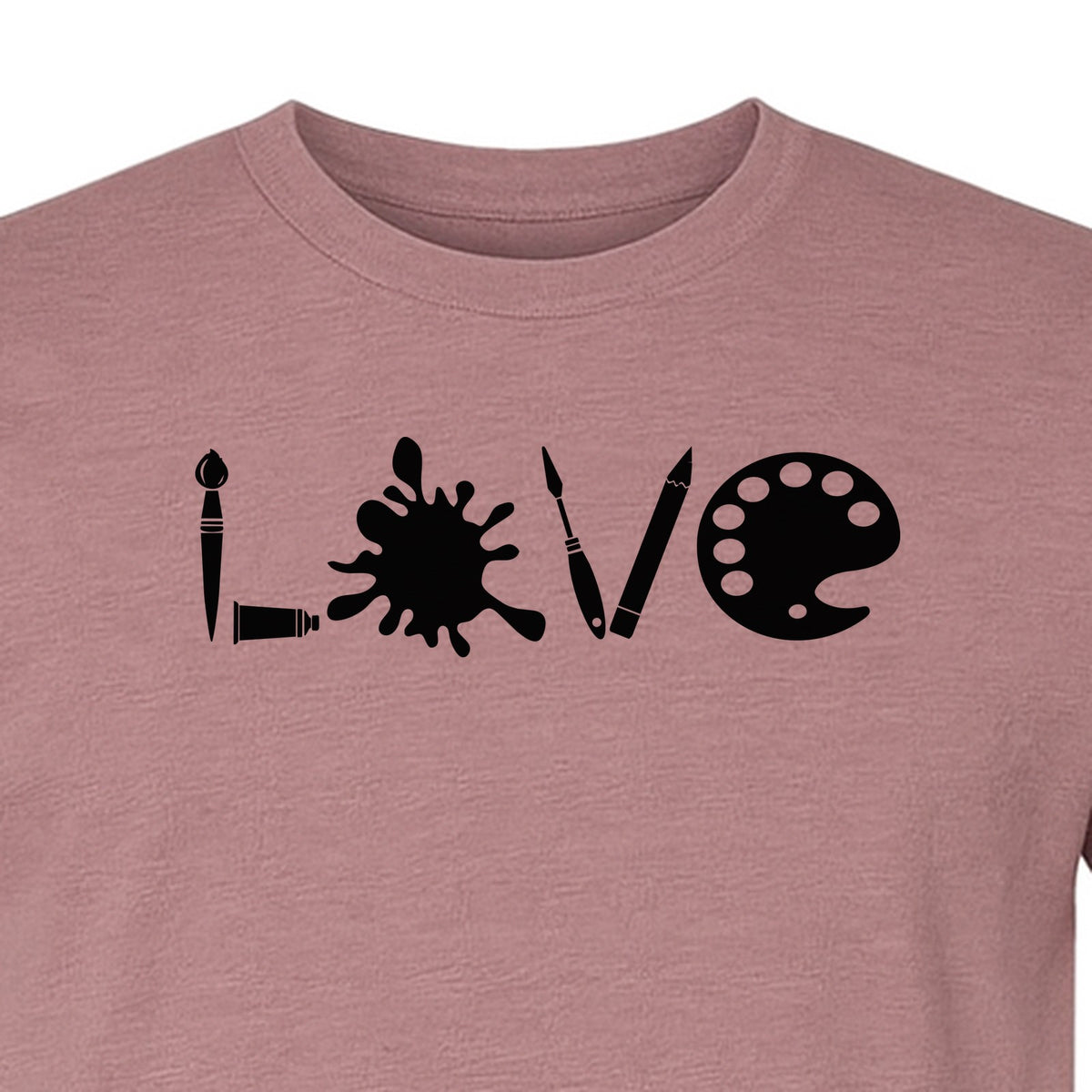 Artist T-Shirt, Love Palette and Paintbrush Graphic for Art Teachers and Painters
