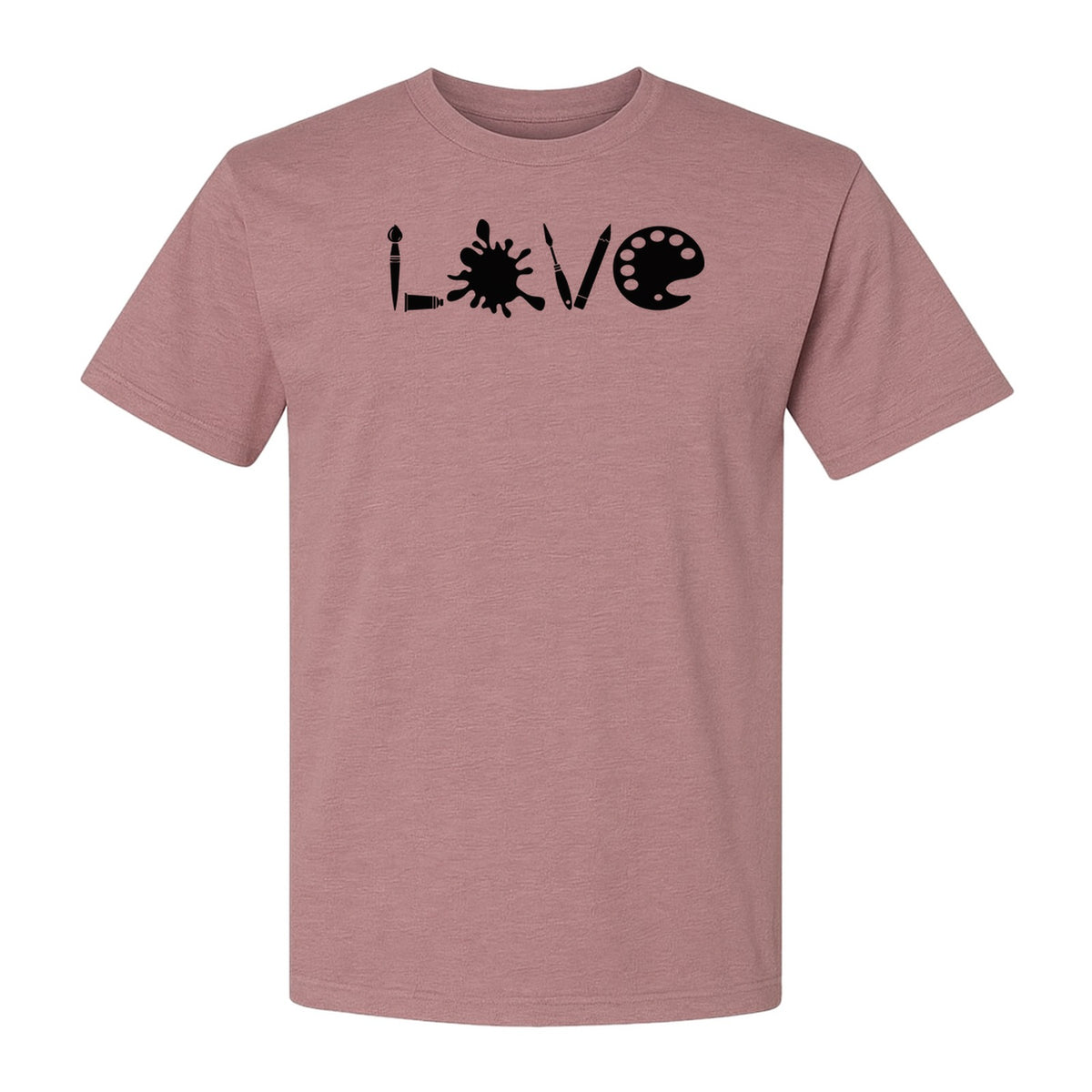 Artist T-Shirt, Love Palette and Paintbrush Graphic for Art Teachers and Painters