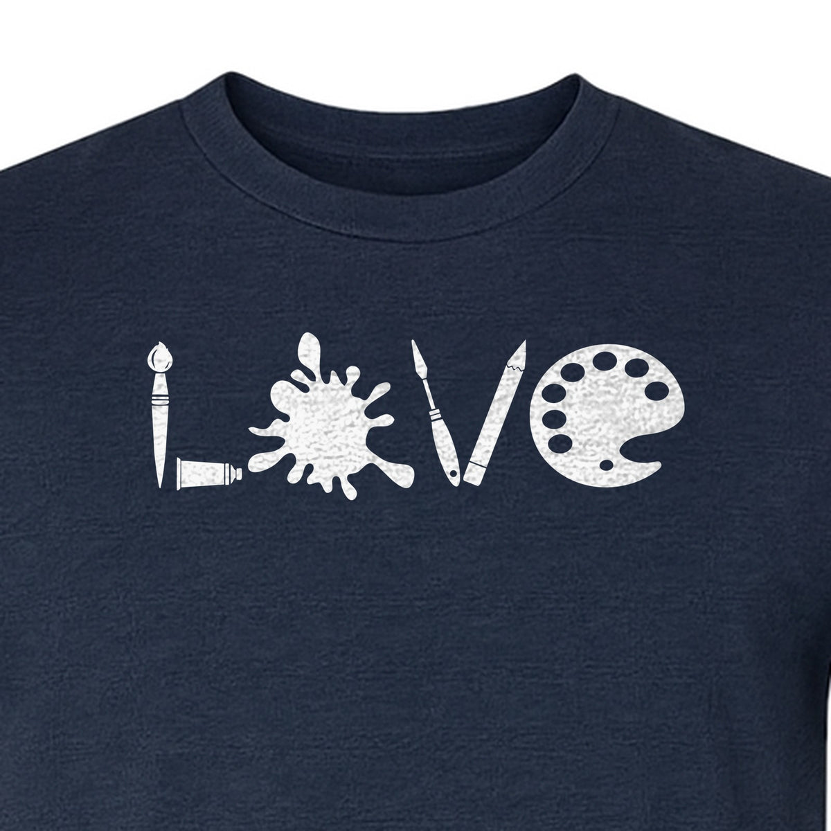 Artist T-Shirt, Love Palette and Paintbrush Graphic for Art Teachers and Painters