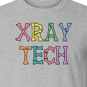 X-Ray Tech T-Shirt, Retro Letter Design for Radiology Technologists and Students