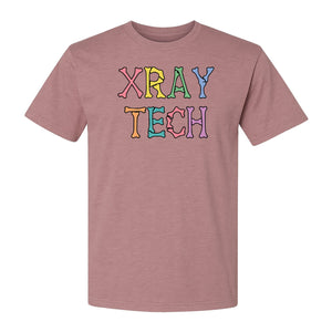 X-Ray Tech T-Shirt, Retro Letter Design for Radiology Technologists and Students