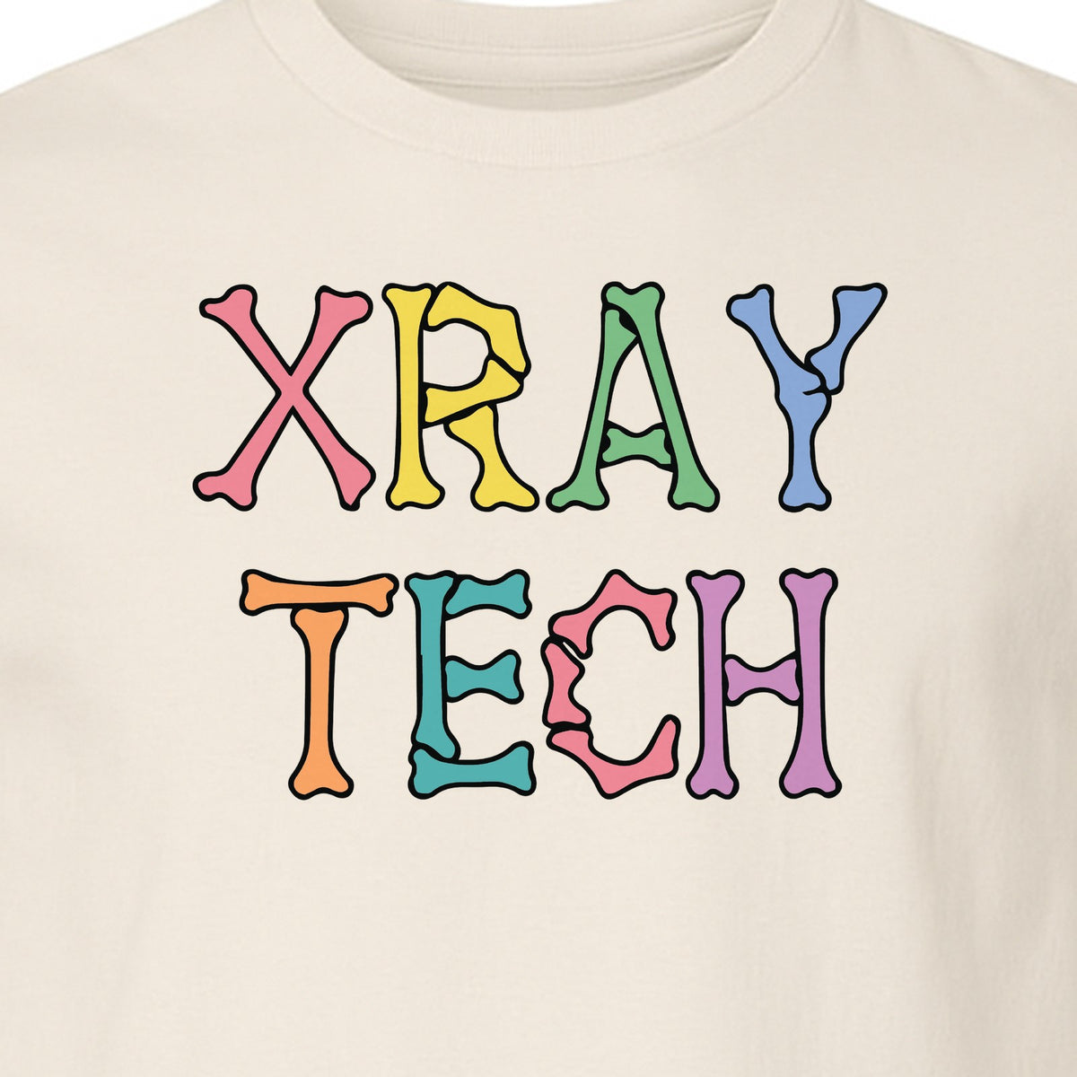 X-Ray Tech T-Shirt, Retro Letter Design for Radiology Technologists and Students
