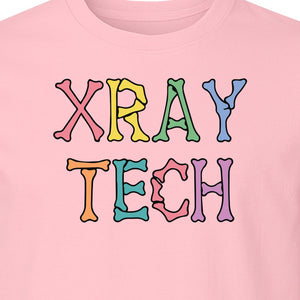X-Ray Tech T-Shirt, Retro Letter Design for Radiology Technologists and Students