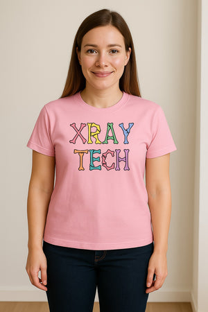 X-Ray Tech T-Shirt, Retro Letter Design for Radiology Technologists and Students