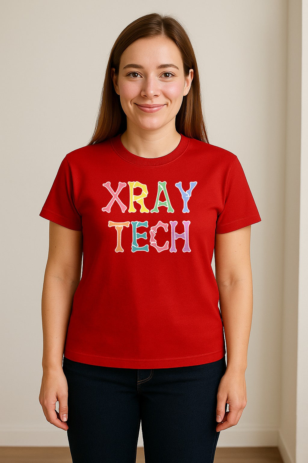 X-Ray Tech T-Shirt, Retro Letter Design for Radiology Technologists and Students