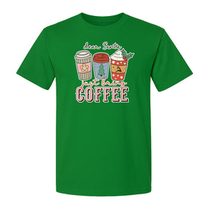 Dear Santa Just Bring Coffee T-Shirt, Christmas Holiday Graphic for Caffeine Lovers