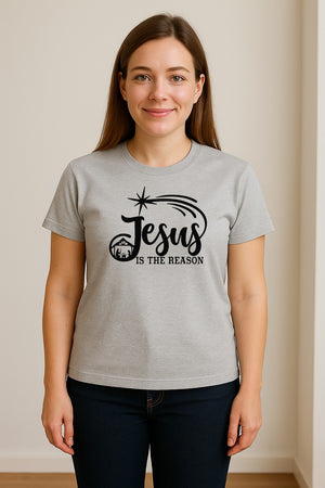 Jesus Is The Reason Christmas T-Shirt, Christian Nativity Star Faith Holiday Gift
