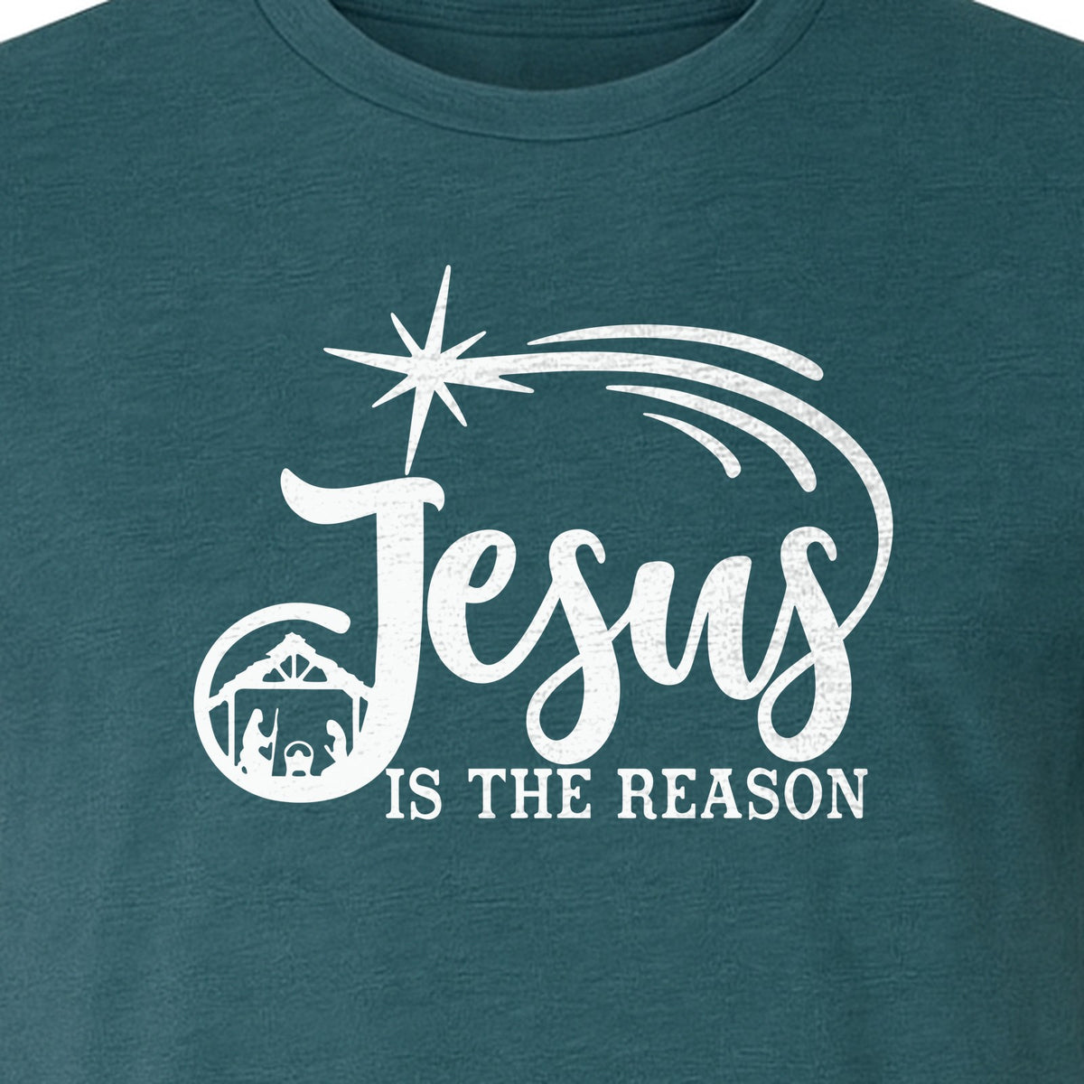 Jesus Is The Reason Christmas T-Shirt, Christian Nativity Star Faith Holiday Gift