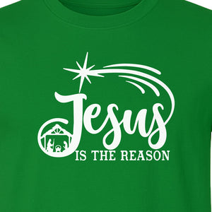 Jesus Is The Reason Christmas T-Shirt, Christian Nativity Star Faith Holiday Gift