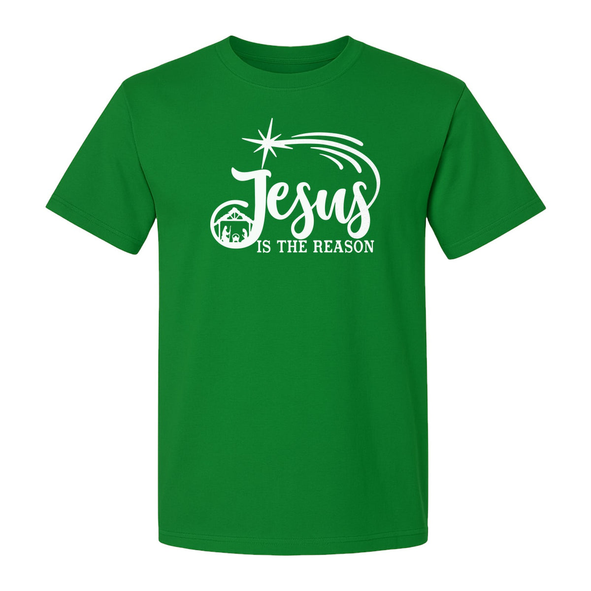 Jesus Is The Reason Christmas T-Shirt, Christian Nativity Star Faith Holiday Gift