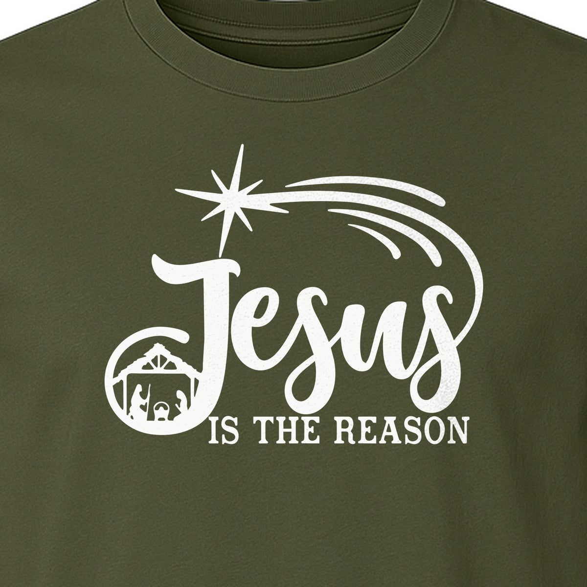 Jesus Is The Reason Christmas T-Shirt, Christian Nativity Star Faith Holiday Gift