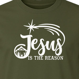 Jesus Is The Reason Christmas T-Shirt, Christian Nativity Star Faith Holiday Gift