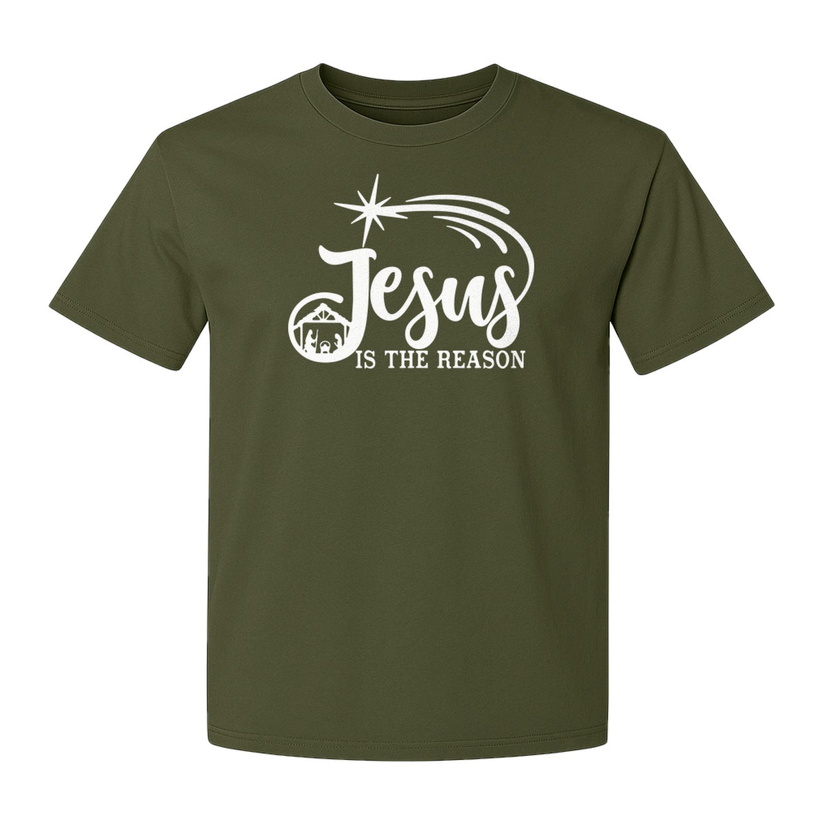 Jesus Is The Reason Christmas T-Shirt, Christian Nativity Star Faith Holiday Gift