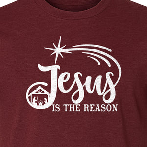 Jesus Is The Reason Christmas T-Shirt, Christian Nativity Star Faith Holiday Gift